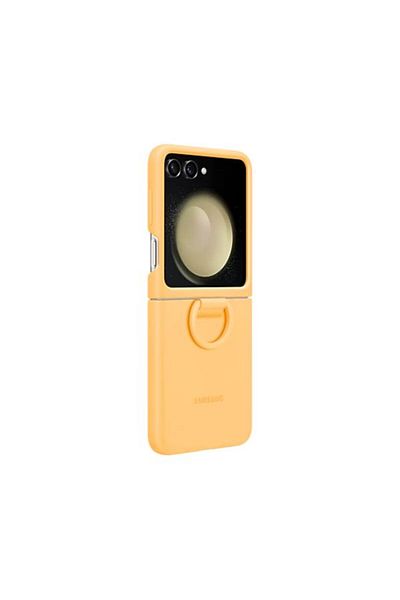 Samsung Samsung Cover for Galaxy Z Flip 5 | Apricot Color | Silicone Case with Ring | EF-PF731TOEGWW