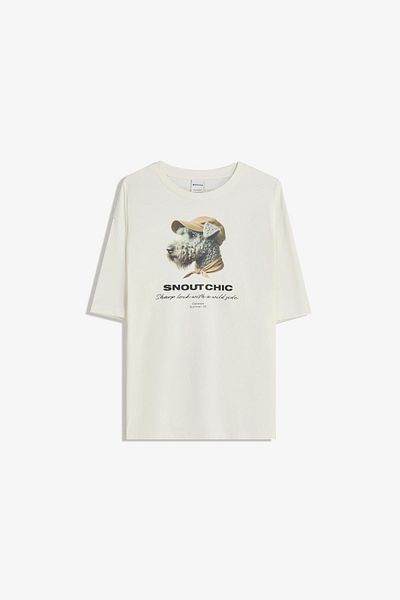 Bershka Short sleeve T-shirt with print
