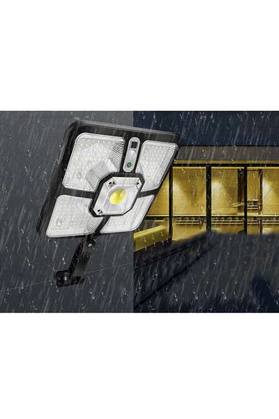 ideal STORE Lampa Solara cu Telecomanda idealSTORE, Dimensiuni 36, 5 x 23 x 4, 5 cm, Compusa din 4 segmente de 5