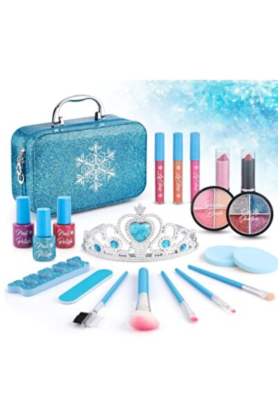 ideal STORE Trusa de machiaj pentru fete, Plastic, Wepzsxo, Albastru