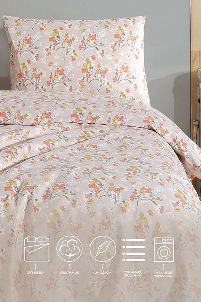 Elart Floret Pike Double (200X220 cm) Ecru