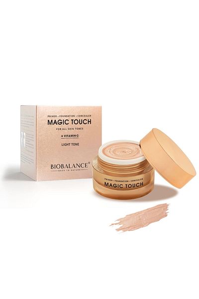 probio balance Magic Touch, primer, foundation and anti-dark circle with vitamin C, shade Light, Bio Balance, 30 ml