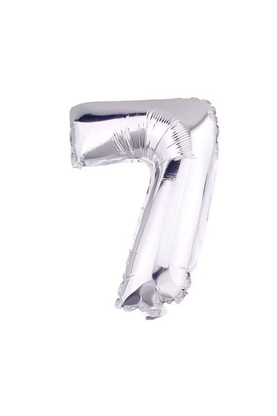 zola Foil balloon figure 7, Silver, 40 cm