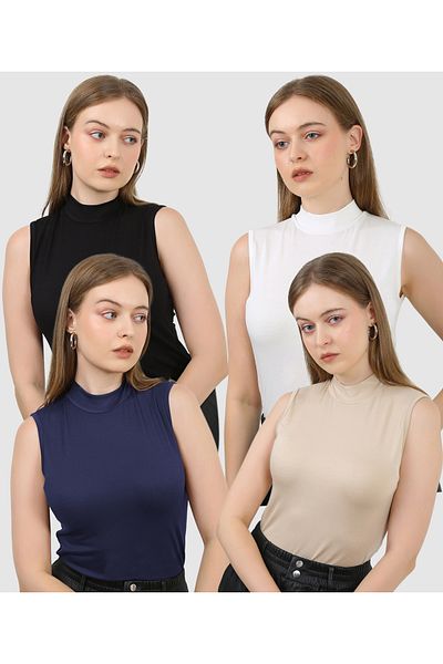 JustMORE Body fără mâneci din 4 piese pentru femei