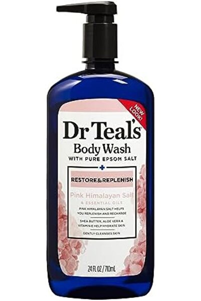 Dr Teals غسول الجسم بملح إبسوم من دكتور تيلز - الهيمالايا الوردي، 710 مل