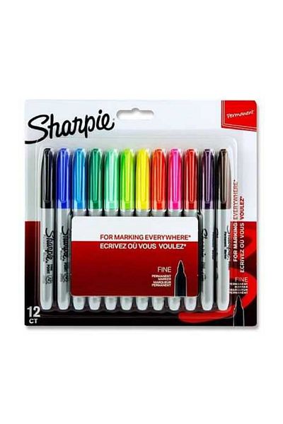 Art Tone Sharpi̇e Fi̇ne Permanent Marker 2065404 12 Colors