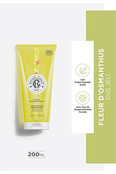 Roger&Gallet Roger & Gallet Fleur D'Osmanthus Duş Jeli 200 ml - Doğal Osmanthus Özlü & Nemlendirici Yoğun Köpük