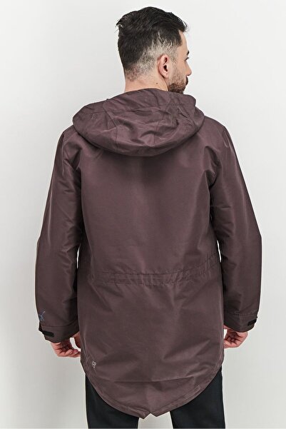 Puma Men Performance Fit Long Sleeve Windbreaker Jacket, Brown