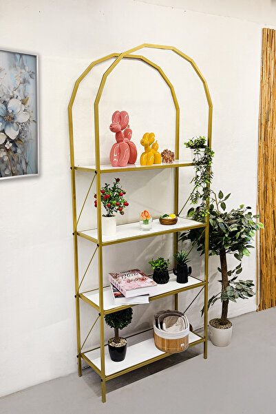 Weblonya Metal Kitaplık Raf Duvar Rafı Dekoratif Dolap