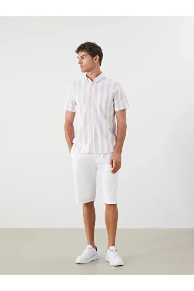 LC Waikiki Lcwaikiki Classic Coral Regular Fit Dobby Pocket Men's Shirt