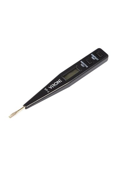 OEM Electronic AC/DC voltage tester, LCD display, 12-250V, VT-1, 3mm straight tip, 13103, black