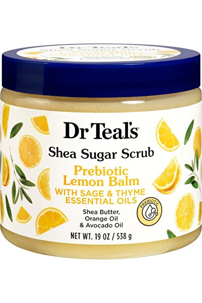 Dr Teals مقشر دكتور تيلز بزبدة الشيا والسكر مع بلسم الليمون البريبايوتيك 538 جم