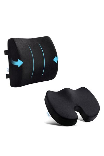 BETTER POSTURE Orthopedic seat cushion Pro and lumbar cushion Lite for office/car, weight > 80kg
