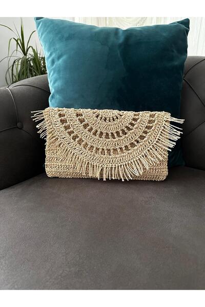 Milano hand knitted straw bag