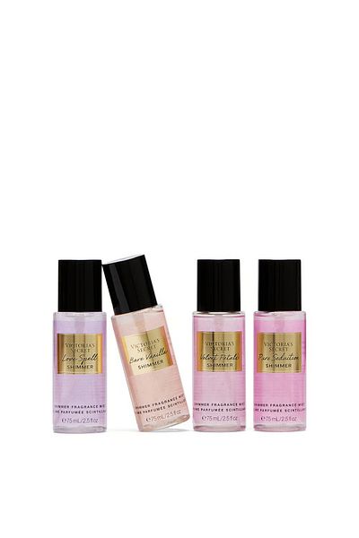Victoria's Secret Σετ 4 σπρέι σώματος με γκλίτερ, The Best Of Shimmer, Victoria's Secret