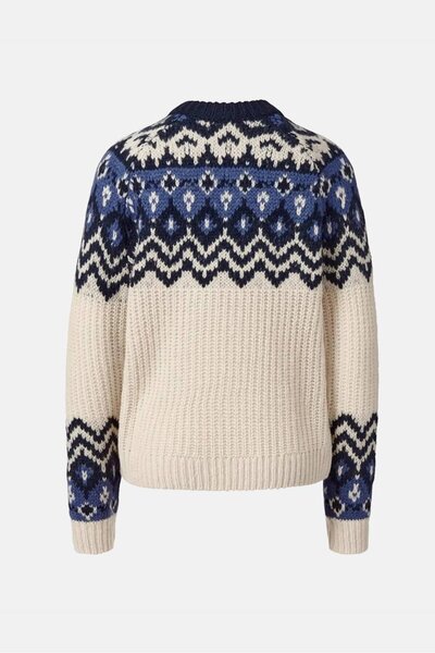 Tchibo Women Crew Neck Knitted Sweater, Beige Combo