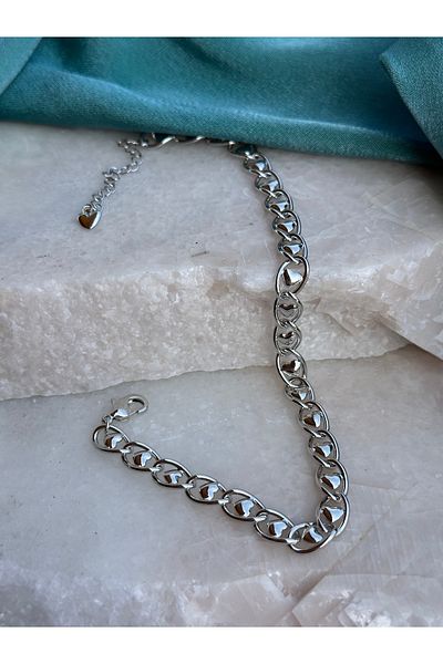 NFS BUTİK Heart Figure 316L Steel Ysx Anklet