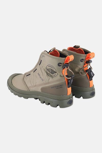 Palladium Unisex Pampa Travel Lite Lace Up Ankle Boots, Olive
