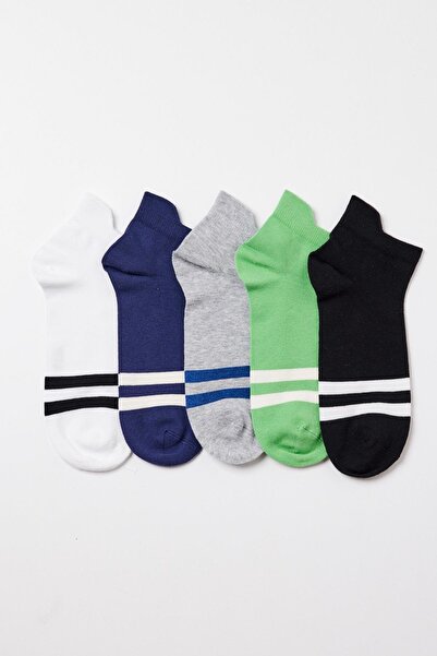 Katia&Bony Ανδρικές κάλτσες μποτάκια 5 τεμαχίων με ρίγες