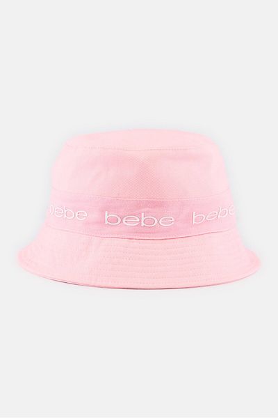 Bebe Women Brand Logo Bucket Hat, Pink