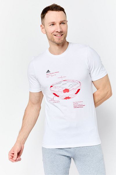 adidas X Lego Men Sportswear Fit Short Sleeves Outdoors T-shirt, White
