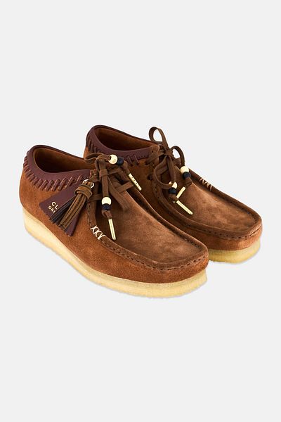 CLARKS Men Wallabee Standard Fit Slip On Casual Shoes, Dark Tan