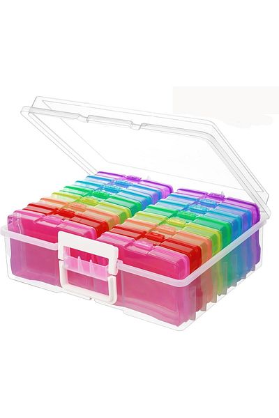 OEM Portable boxes for storing small items, 16 pieces, foldable handle and secure closure