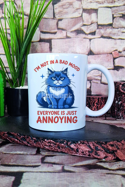 giftkonsept كوب تقديم القهوة والشاي المطبوع عليه هدية ممتعة لمحبي القطط الفكا...