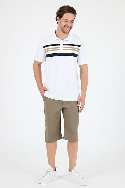 Rodi Men's Polo Neck Short Sleeve T-Shirt – 95% Cotton 5% Elastane – Flexible, Stylish and Comfortable Men's T-Shirt 0035