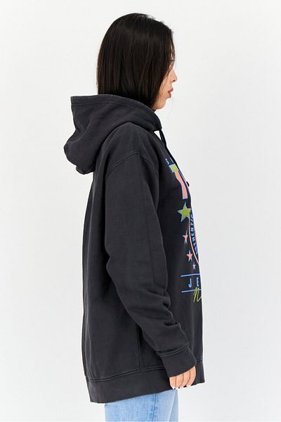 Tommy Jeans Women Graphic Print Long Sleeve Hoodie, Charcoal