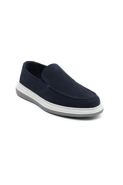 Greyder 64696 Navy Blue Nubuck Genuine Leather Men's Comfort Shoes