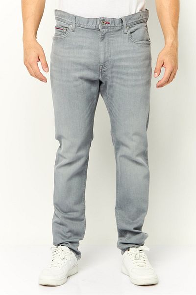 Tommy Hilfiger Men Slim Fit Washed Stretchable Denim Jeans, Grey