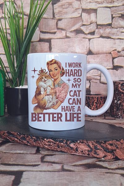 giftkonsept Cat Funny Naughty Humorous Cat Lover Cat Owner Naughty Gift Printed Mug Cup