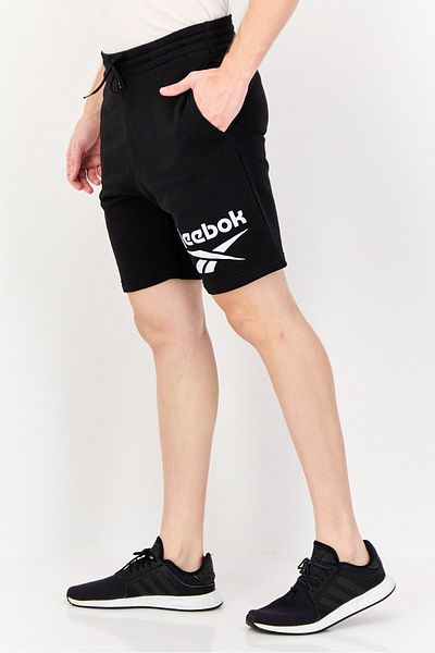 Reebok شورت رياضي مناسب للخارجية للرجال، أسود