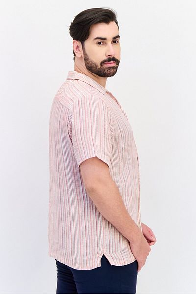 Vince Camuto Men Regular Fit Stripe Short Sleeve Polo Shirt, Multicolor
