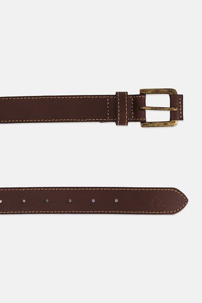 Timberland Kids Boy Vintage Leather Adjustable Buckle Belt, Brown