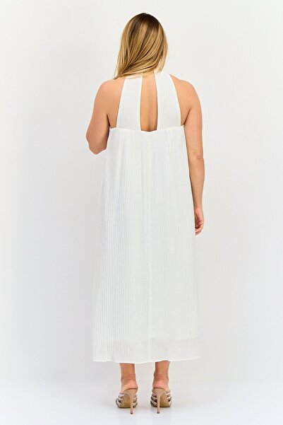 Bebe Women Solid Midi Dress, White