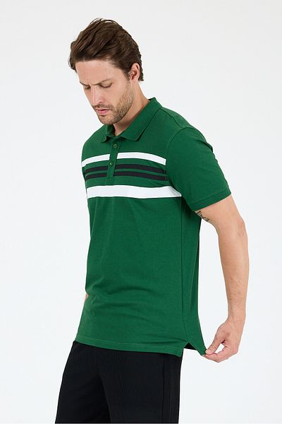 Rodi Men's Polo Neck Short Sleeve T-Shirt – 95% Cotton 5% Elastane – Flexible, Stylish and Comfortable Men's T-Shirt 0035