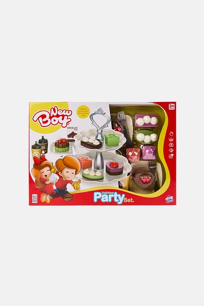 New Boy 22-Pieces Play Food And Accessories Delicious Party Set