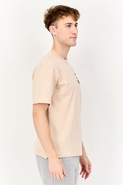Reebok Men Sportswear Fit Short Sleeves Outdoor T-Shirt, Beige