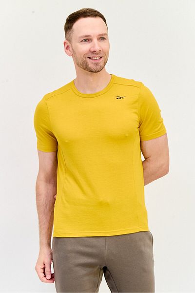 Reebok Men Sportswear Fit Short Sleeves Training T-shirt, Yellow