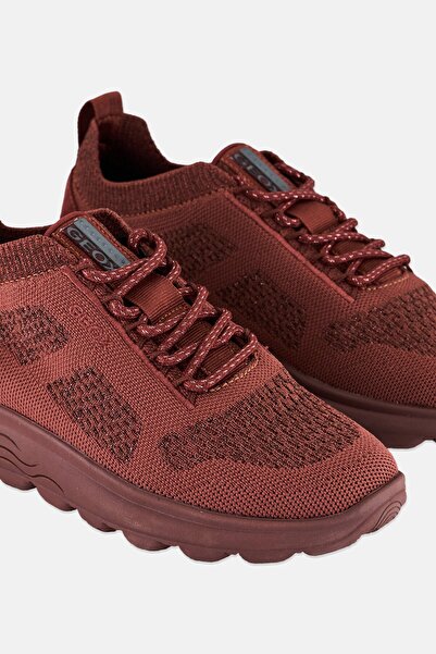 Geox Women Spherica Lace Up Casual Shoes, Dark Brown