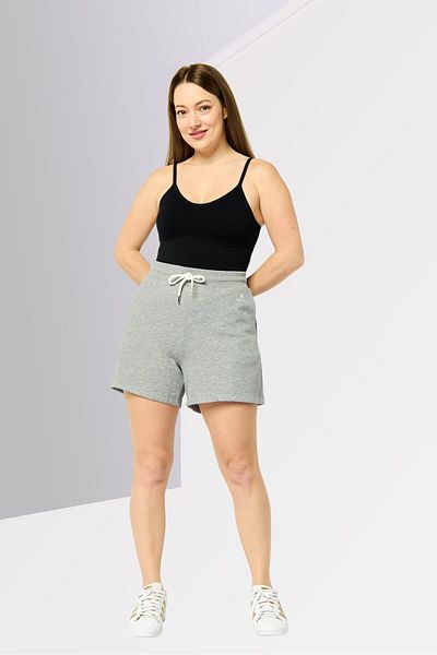 Gant Women Drawstring Embroidered Logo Basic Shorts, Grey