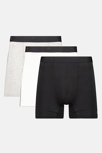 adidas Men 3 Pcs Brand Logo Boxer Brief, Multicolor