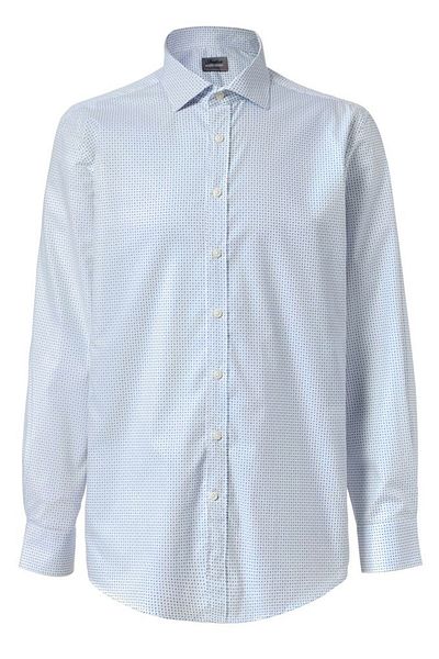 Tchibo Men Comfort Fit Microdot Long Sleeve Casual Shirt, White