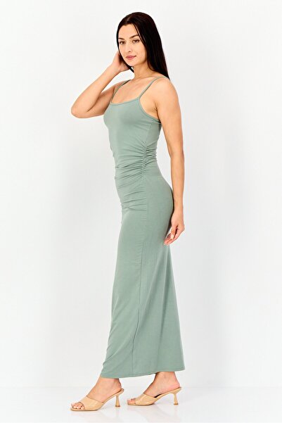 Bebe Women Solid Maxi Dress, Sage Green