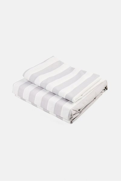 BEBEHOME 2 Pieces Stripe Soft And Rich Flat Sheet With Pillow Case Set, Multicolor
