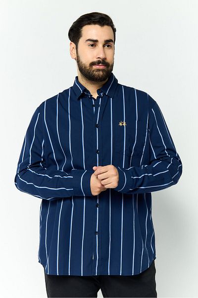 La Martina Men Regular Fit Long Sleeves Stripe Casual Shirt, Multicolor