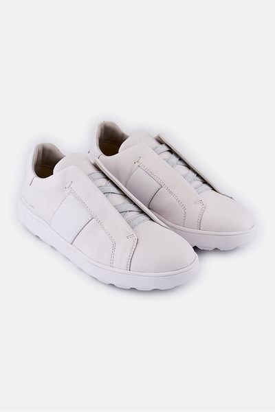 Geox Women Slip On Casual Shoe, White
