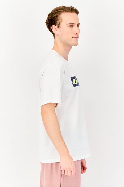 Giordano G-Motion Men Sportswear Fit Short Sleeve Outdoor T-Shirt, White